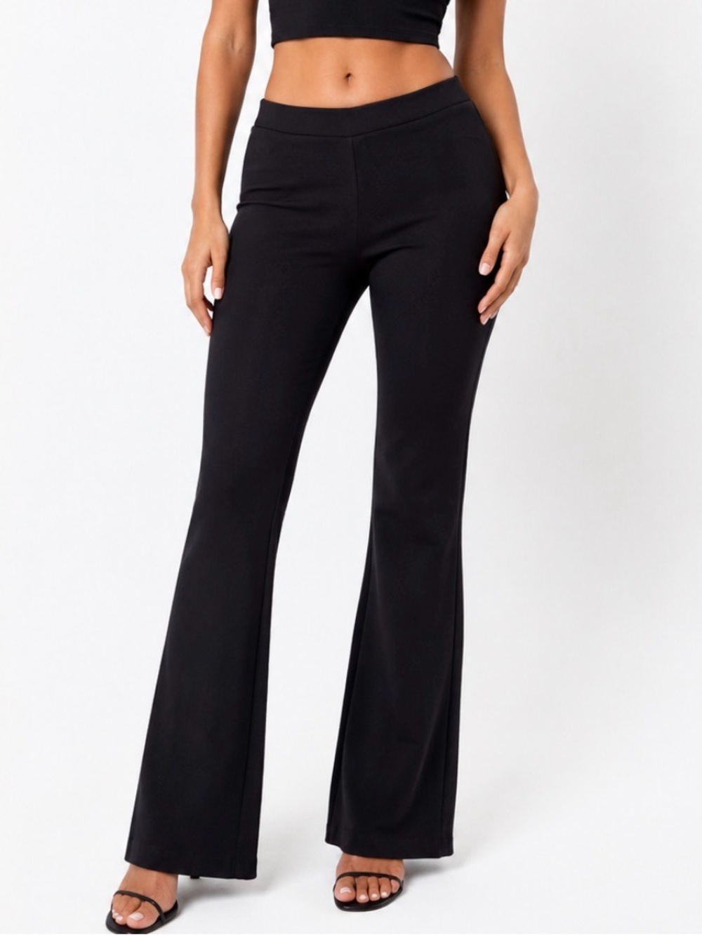 Draper James Black Straight-Leg Women's Pants ponte knit side zip up SZ 0 career